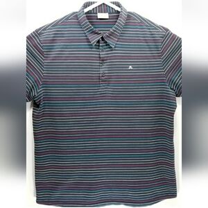 J LINDEBERG Mens 2XL XXL Golf Shirt Polo Multicolor Striped